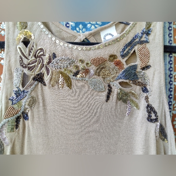 Akemi and Kin for Anthropologie embroidered tank top - Picture 3 of 6